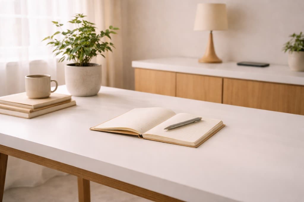 Focused workspace with distractions blocked